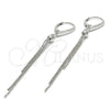 Sterling Silver Long Earring, Polished, Rhodium Finish, 02.186.0164.1