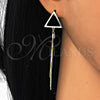 Sterling Silver Long Earring, Polished, Golden Finish, 02.186.0167