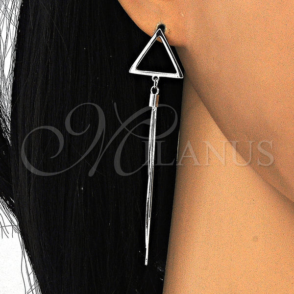 Sterling Silver Ring — Long Earring Polished 02. — alternate product view — SKU 125244 | Plata 925 anillo — Long Earring pulido 02. — SKU 125244