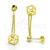 Sterling Silver Long Earring, Polished, Golden Finish, 02.186.0168