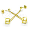 Sterling Silver Long Earring, Polished, Golden Finish, 02.186.0168