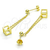 Sterling Silver Long Earring, Polished, Golden Finish, 02.186.0168