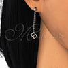 Sterling Silver Long Earring, Polished, Rhodium Finish, 02.186.0168.1