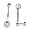 Sterling Silver Long Earring, Polished, Rhodium Finish, 02.186.0168.1