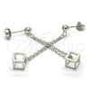 Sterling Silver Long Earring, Polished, Rhodium Finish, 02.186.0168.1