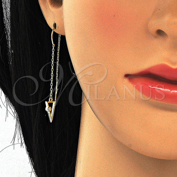 Sterling Silver Ring — Threader Earring with White Cubic Zirconia Polished 02. — alternate product view — SKU 125251 | Plata 925 anillo — Threader Earring with blanco Cubic Zirconia pulido 02. — SKU 125251