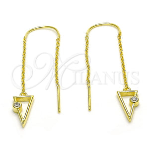 Sterling Silver Ring — Threader Earring with White Cubic Zirconia Polished 02. — main product view — SKU 125251 | Plata 925 anillo — Threader Earring with blanco Cubic Zirconia pulido 02. — SKU 125251