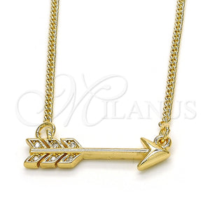 Gold Filled Necklace — Pendant Necklace with White Micro Pave Polished 04. — main product view — SKU 125255 | Oro Laminado collar — Pendant Necklace with blanco Micro Pave pulido 04. — SKU 125255