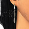 Sterling Silver Long Earring, Polished, Golden Finish, 02.186.0172