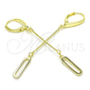 Sterling Silver Long Earring, Polished, Golden Finish, 02.186.0172