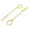 Sterling Silver Long Earring, Polished, Golden Finish, 02.186.0172