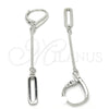 Sterling Silver Long Earring, Polished, Rhodium Finish, 02.186.0172.1