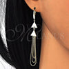 Sterling Silver Long Earring, Polished, Golden Finish, 02.186.0174