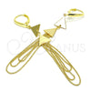 Sterling Silver Long Earring, Polished, Golden Finish, 02.186.0174