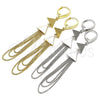 Sterling Silver Long Earring, Polished, Golden Finish, 02.186.0174