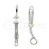 Sterling Silver Long Earring, Polished, Rhodium Finish, 02.186.0174.1
