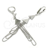 Sterling Silver Long Earring, Polished, Rhodium Finish, 02.186.0174.1