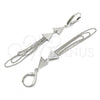 Sterling Silver Long Earring, Polished, Rhodium Finish, 02.186.0174.1