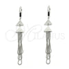 Sterling Silver Long Earring, Polished, Rhodium Finish, 02.186.0174.1