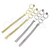 Sterling Silver Long Earring, Polished, Golden Finish, 02.186.0175