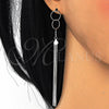 Sterling Silver Long Earring, Polished, Rhodium Finish, 02.186.0175.1