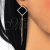 Sterling Silver Long Earring, Polished, Golden Finish, 02.186.0176