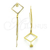 Sterling Silver Long Earring, Polished, Golden Finish, 02.186.0176