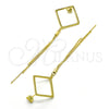 Sterling Silver Long Earring, Polished, Golden Finish, 02.186.0176