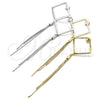 Sterling Silver Long Earring, Polished, Golden Finish, 02.186.0176
