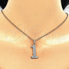 Oro Laminado Fancy Pendant, Gold Filled Style with White Cubic Zirconia, Polished, Golden Finish, 05.185.0021