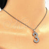 Oro Laminado Fancy Pendant, Gold Filled Style with White Cubic Zirconia, Polished, Golden Finish, 05.185.0023