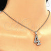 Oro Laminado Fancy Pendant, Gold Filled Style with White Cubic Zirconia, Polished, Golden Finish, 05.185.0024