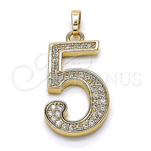Gold Filled Pendant — Fancy Pendant with White Cubic Zirconia Polished 05. — main product view — SKU 125340 | Oro Laminado dije — elegante Pendant with blanco Cubic Zirconia pulido 05. — SKU 125340