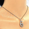 Oro Laminado Fancy Pendant, Gold Filled Style with White Cubic Zirconia, Polished, Golden Finish, 05.185.0026