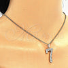 Oro Laminado Fancy Pendant, Gold Filled Style with White Cubic Zirconia, Polished, Golden Finish, 05.185.0027