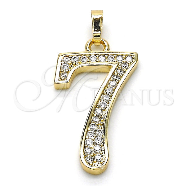 Gold Filled Pendant — Fancy Pendant with White Cubic Zirconia Polished 05. — main product view — SKU 125343 | Oro Laminado dije — elegante Pendant with blanco Cubic Zirconia pulido 05. — SKU 125343