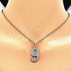 Oro Laminado Fancy Pendant, Gold Filled Style with White Cubic Zirconia, Polished, Golden Finish, 05.185.0029