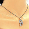 Oro Laminado Fancy Pendant, Gold Filled Style with White Cubic Zirconia, Polished, Golden Finish, 05.185.0029