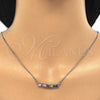 Rhodium Gold Filled Pendant Necklace, with Multicolor Cubic Zirconia, Polished, Rhodium Finish, 04.341.0006.1.20 (01 MM Thickness, 20 Inches Length)