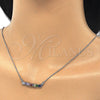Rhodium Gold Filled Pendant Necklace, with Multicolor Cubic Zirconia, Polished, Rhodium Finish, 04.341.0006.1.20 (01 MM Thickness, 20 Inches Length)