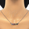 Rhodium Gold Filled Pendant Necklace, with Multicolor Cubic Zirconia, Polished, Rhodium Finish, 04.341.0007.1.20 (01 MM Thickness, 20 Inches Length)