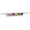 Rhodium Gold Filled Pendant Necklace, with Multicolor Cubic Zirconia, Polished, Rhodium Finish, 04.341.0007.1.20 (01 MM Thickness, 20 Inches Length)