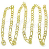 Oro Laminado Basic Necklace, Gold Filled Style Figaro Design, Polished, Golden Finish, 04.213.0113.22 (04 MM Thickness, 22 Inches Length)