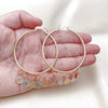 Oro Laminado Large Hoop, Gold Filled Style San Benito Design, Polished, Tricolor, 02.63.2660.55