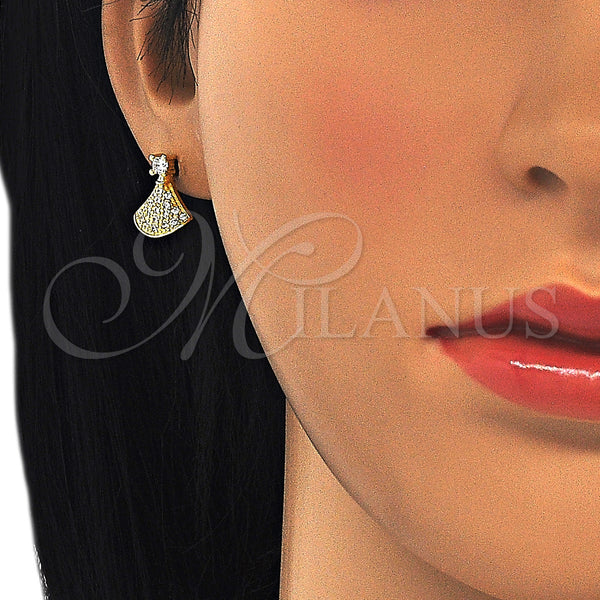 Sterling Silver Ring — Stud Earring with White Cubic Zirconia Polished 02. — alternate product view — SKU 125633 | Plata 925 anillo — Stud Earring with blanco Cubic Zirconia pulido 02. — SKU 125633