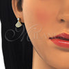 Sterling Silver Stud Earring, with White Cubic Zirconia, Polished, Golden Finish, 02.336.0094.2