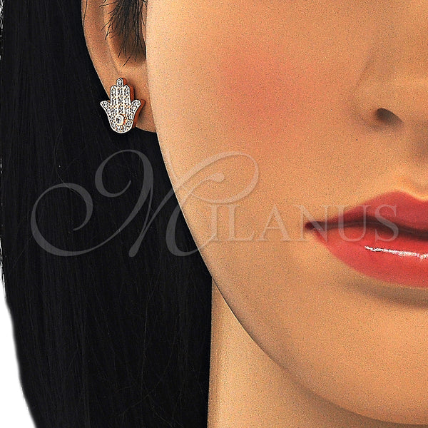 Sterling Silver Ring — Stud Earring Judaica and Hand of God Design — alternate product view — SKU 125635 | Plata 925 anillo — Stud Earring Judaica and Hand of God diseño — SKU 125635