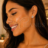 Sterling Silver Stud Earring, Dolphin Design, with Black and White Micro Pave, Polished, Rhodium Finish, 02.336.0099