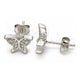 Sterling Silver Stud Earring, Butterfly Design, with White Micro Pave, Polished, Rhodium Finish, 02.336.0101