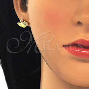 Sterling Silver Ring — Stud Earring Swan Design with Ruby and White — main product view — SKU 125669 | Plata 925 anillo — Stud Earring Swan diseño with Ruby and blanco — SKU 125669